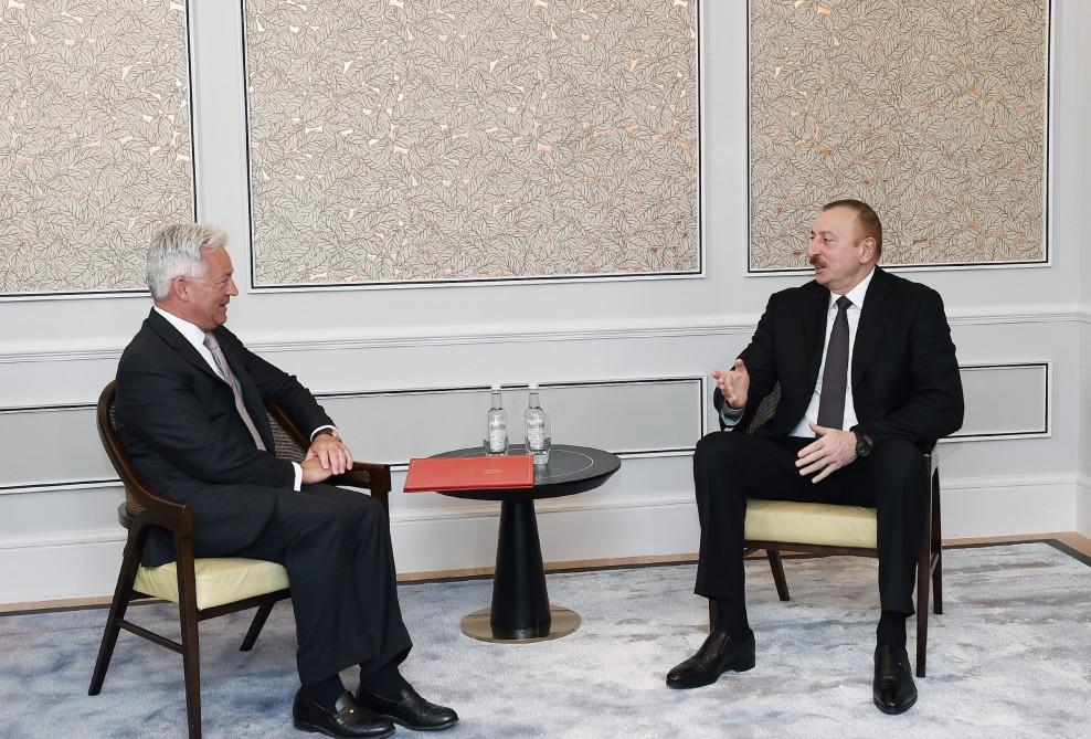 President Aliyev meets UK minister of state Alan Duncan