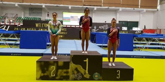 Azerbaijani gymnast wins silver medal at tournament in Italy