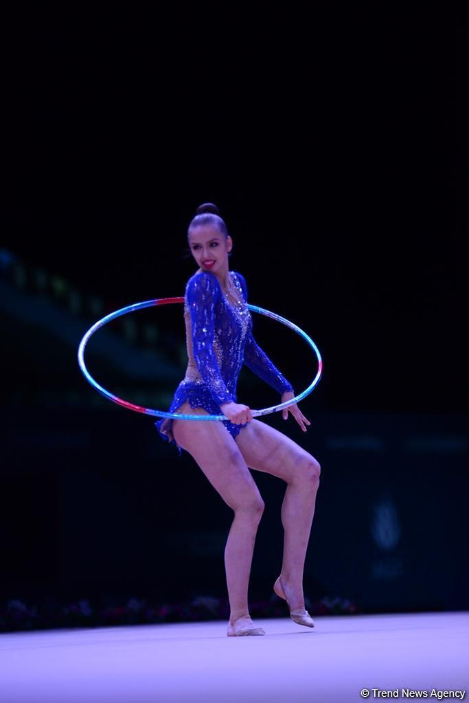World Cup in Baku: Russian gymnast grabs gold medal in exercises with hoop