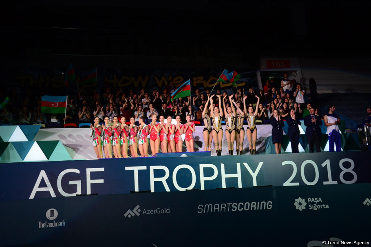 Winners of group competitions in Rhythmic Gymnastics World Cup awarded in Baku