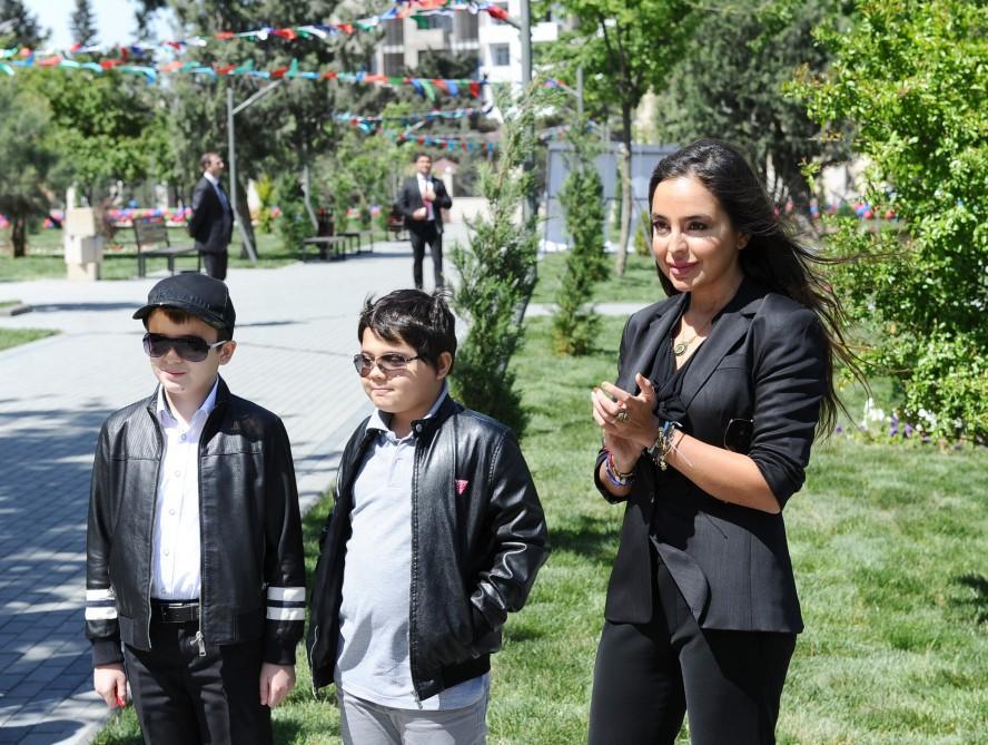 Heydar Aliyev Foundation VP Leyla Aliyeva attends opening of yard redeveloped under “Bizim heyet” project [PHOTO]