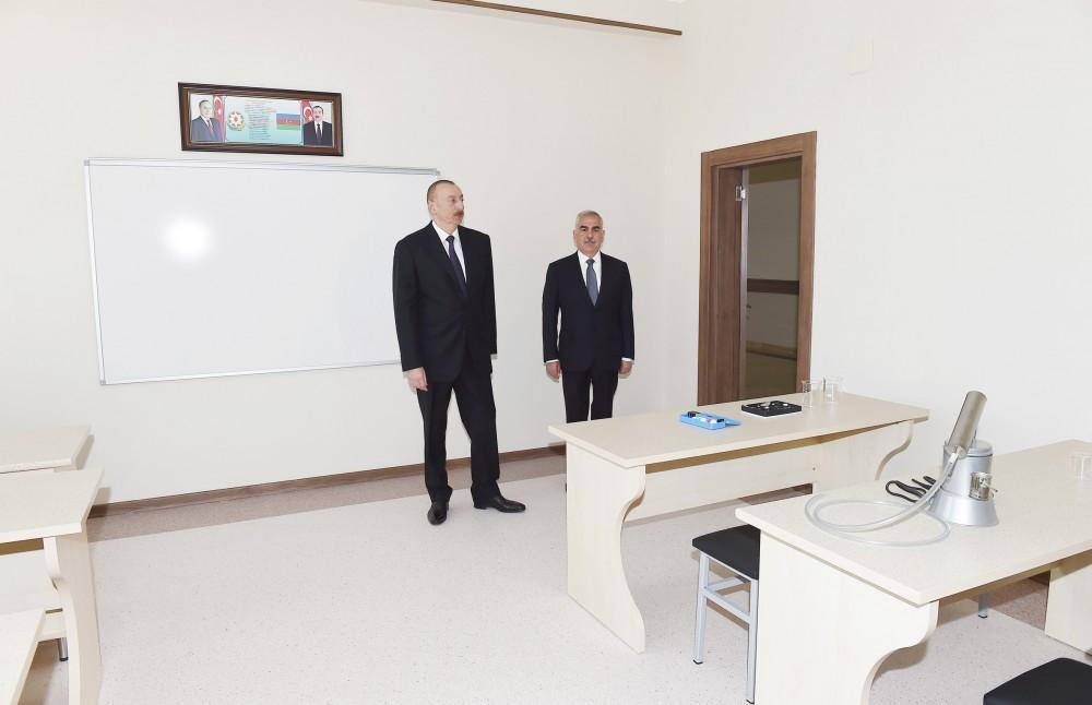 President Aliyev inaugurates secondary school in Nakhchivan [PHOTO]