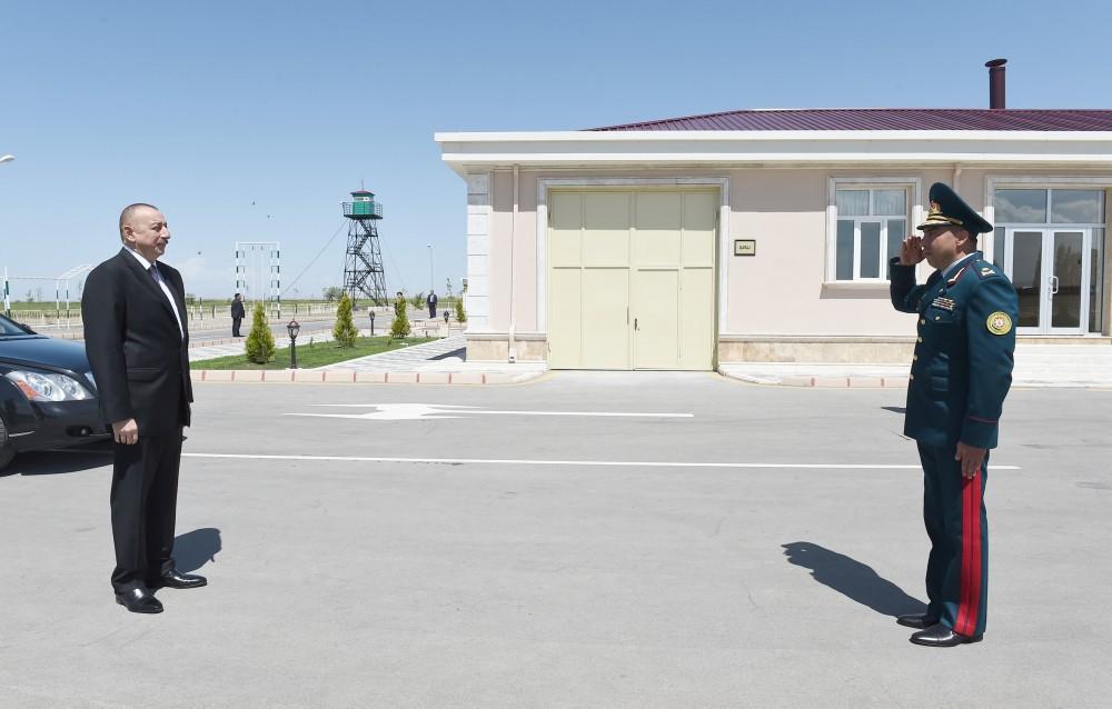 President Aliyev views border guard unit in Nakhchivan [UPDATE]