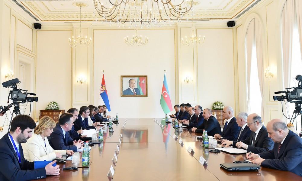 President Aliyev: Azerbaijan, Serbia can co-op more actively in energy, transport sectors [UPDATE]