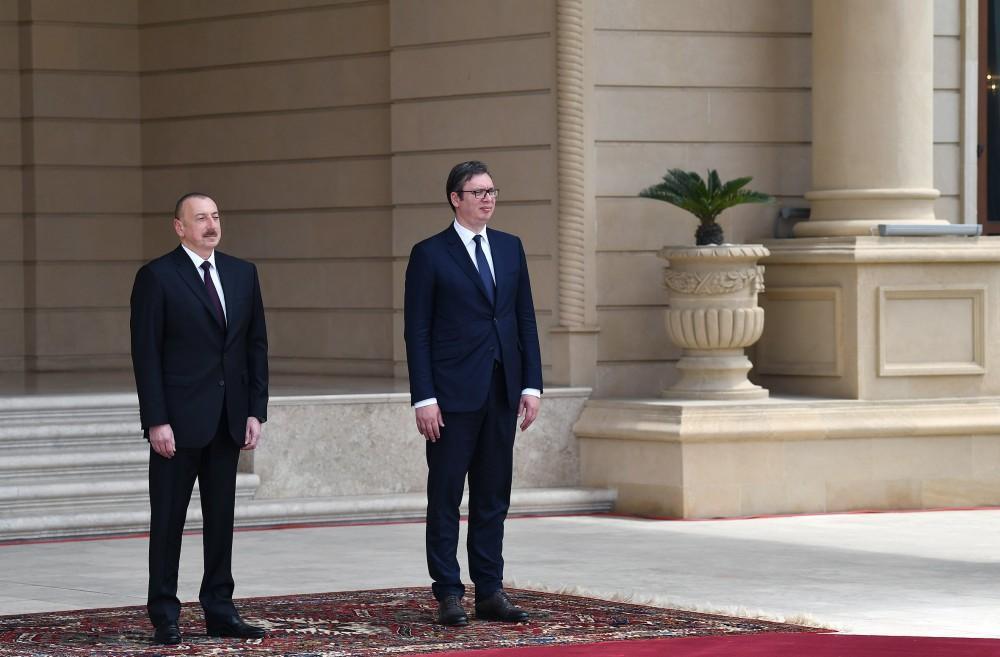 Official welcome ceremony held for Serbian President Aleksandar Vucic ...