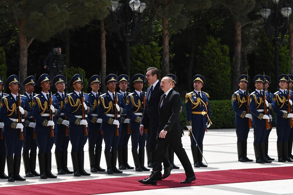 Official welcome ceremony held for Serbian President Aleksandar Vucic ...
