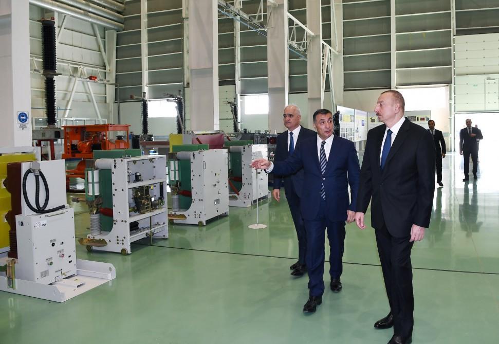 Azerbaijani president inaugurates high-voltage equipment plant in Baku [UPDATE]