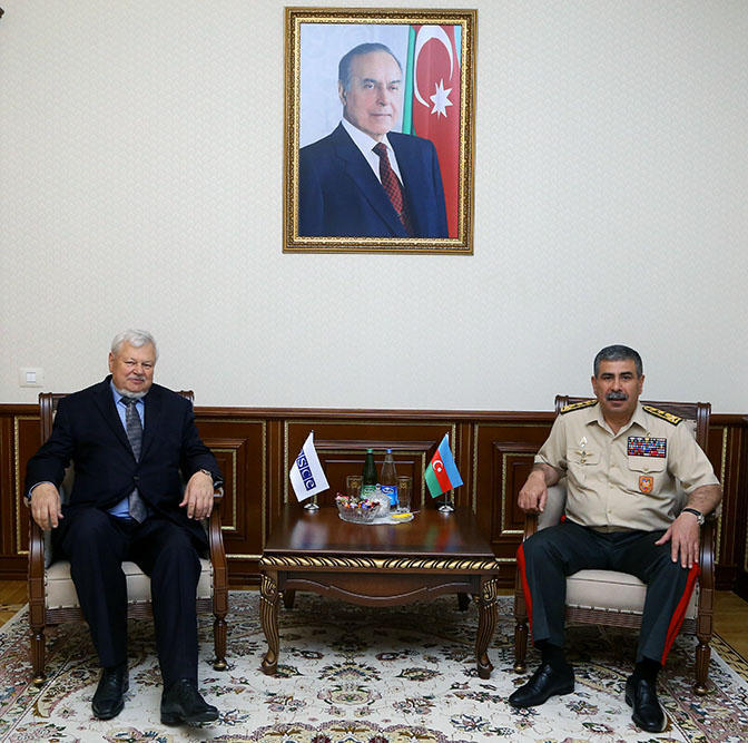 Azerbaijani defense minister meets personal representative of OSCE chairperson