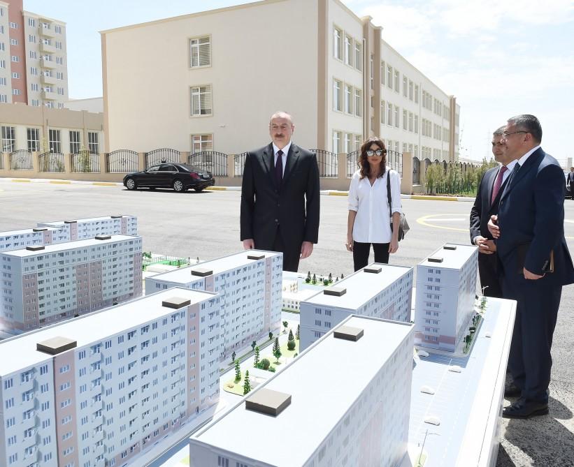 President Aliyev, First Lady Mehriban Aliyeva attend opening of residential complex for IDPs [PHOTO]