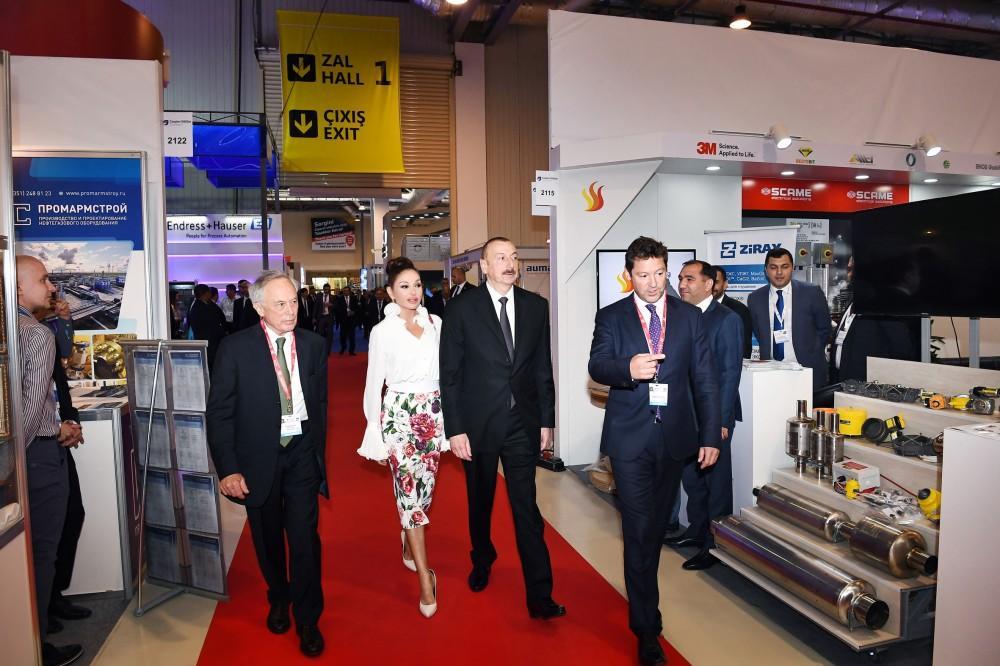 President Aliyev, First Lady Mehriban Aliyeva observe 25th Caspian Oil & Gas Exhibition and Conference [PHOTO]