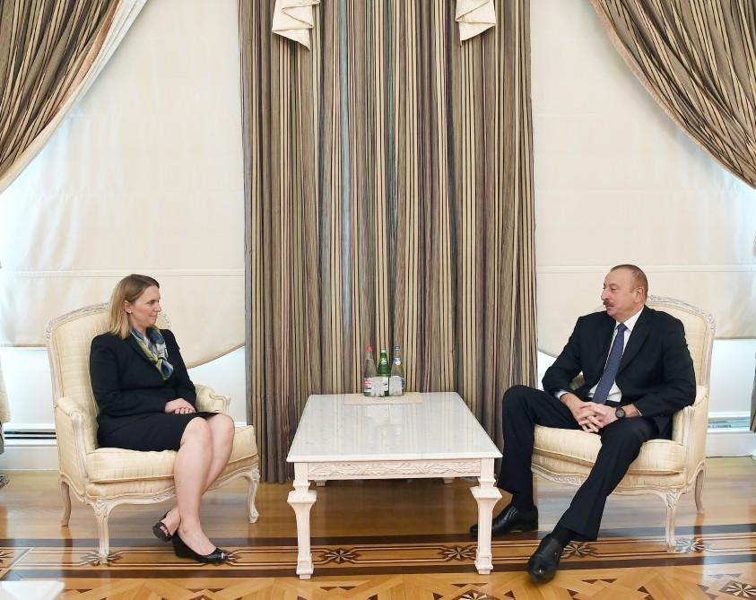 President Aliyev receives U.S. deputy assistant secretary of state Bridget Brink [UPDATE]