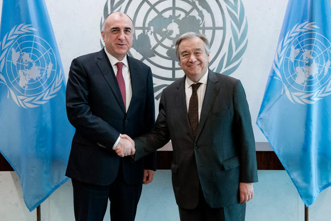 Azerbaijani FM meets UN Sec. Gen.