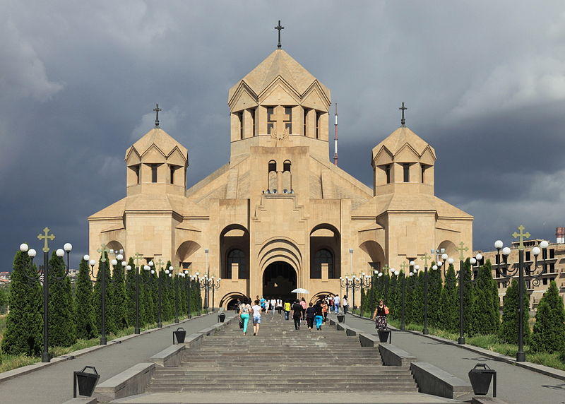 Armenians protest against the Church