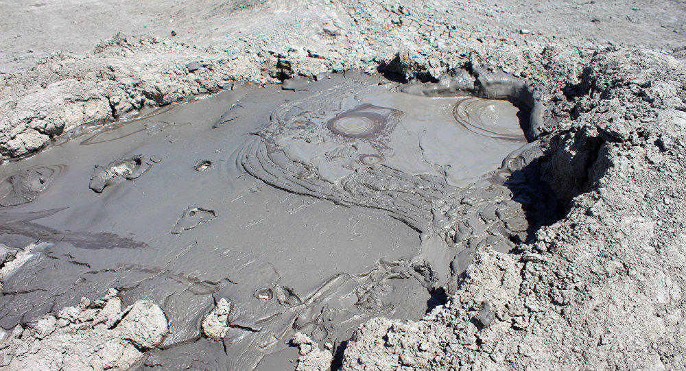 Healing mud in Dashgin volcano