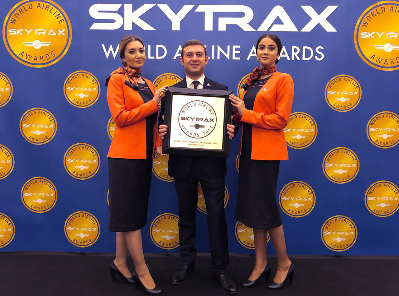 "Azerbaijan Airlines" was once again awarded the prestigious Skytrax Award