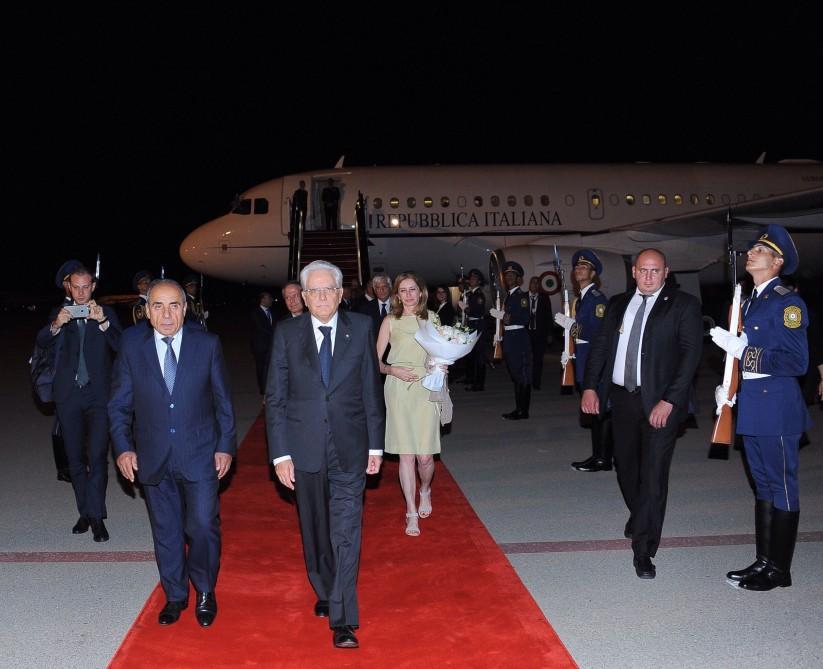 Italian president arrives in Azerbaijan on official visit