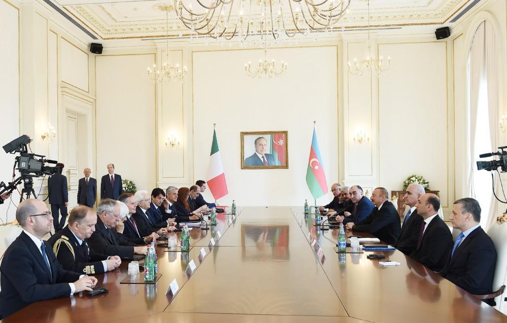 Azerbaijani, Italian presidents held expanded meeting