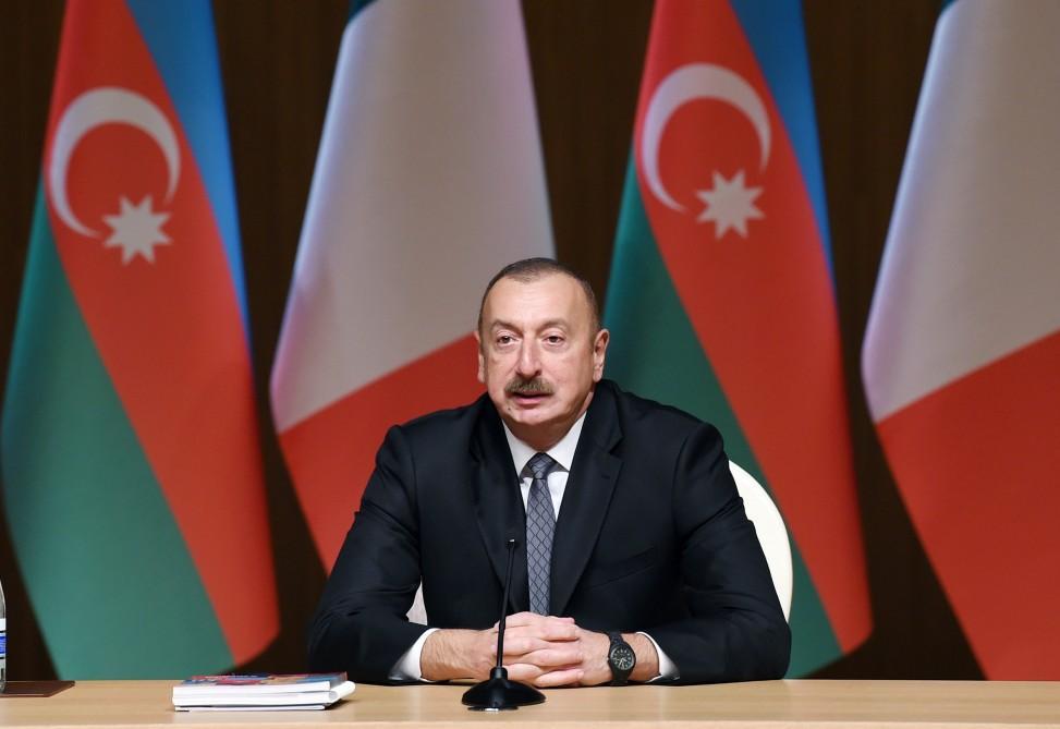 President Aliyev: Italy, Azerbaijan very close friendly, partner countries