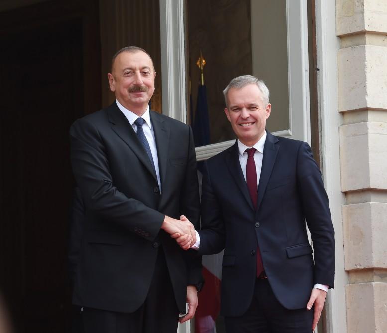 Ilham Aliyev meets president of French National Assembly [PHOTO]
