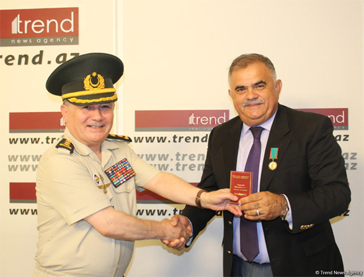Trend deputy director general awarded medal of Azerbaijan Veterans Organization [PHOTO]