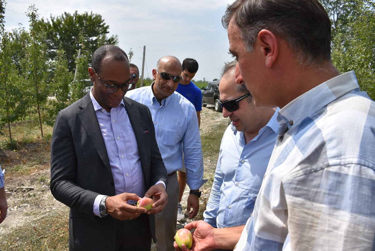 U.S. charge d’affaires and USAID mission director meet with USAID beneficiaries in Guba [PHOTO]