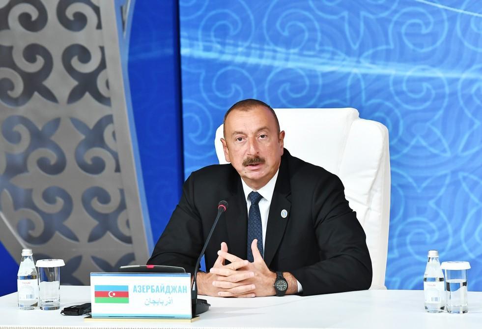 Heads of State of Caspian littoral states made press statements at Aktau Summit