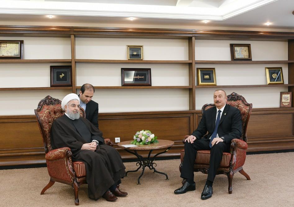 President Ilham Aliyev met with Iranian President Hassan Rouhani in Aktau