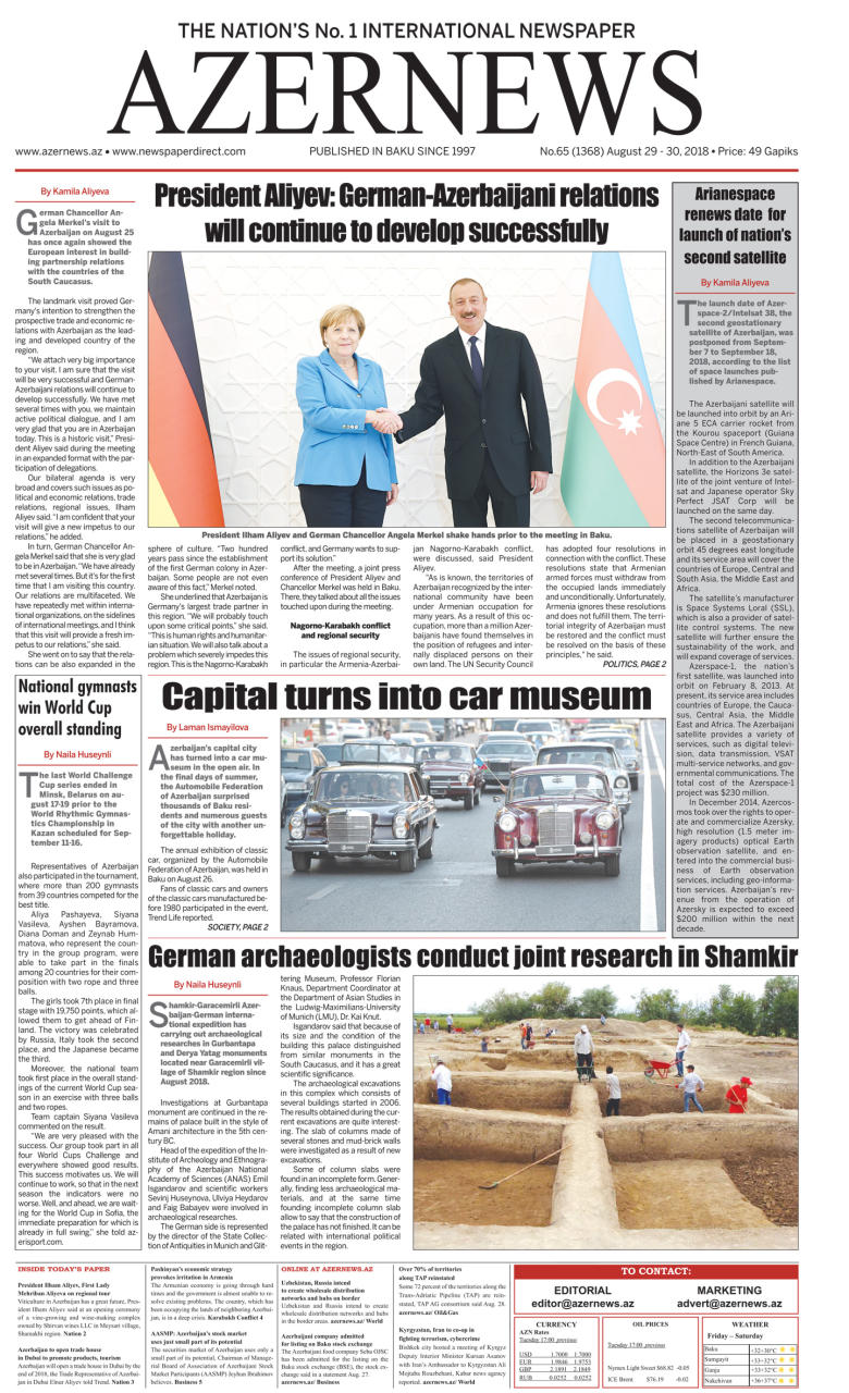 AZERNEWS releases another print issue