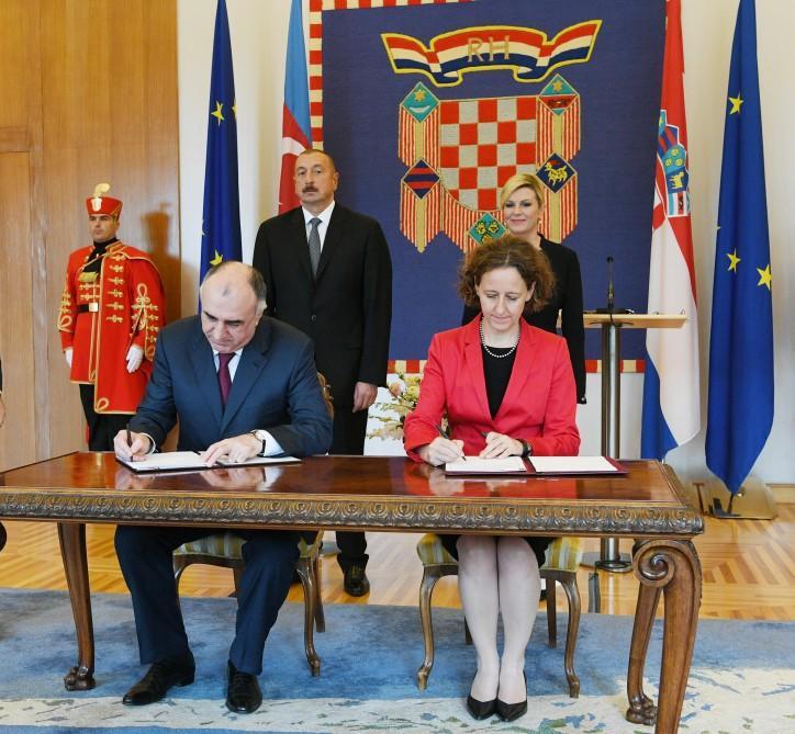 Azerbaijan-Croatia documents signed [UPDATE]