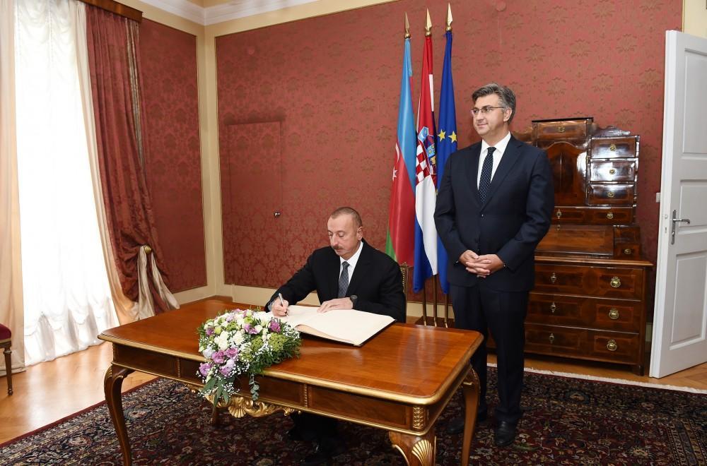 Azerbaijani President, Croatian PM have working dinner [PHOTO] - Gallery Image