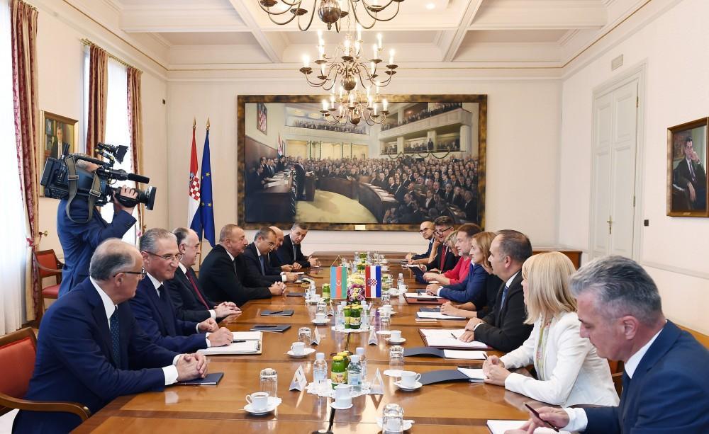 Azerbaijani president meets speaker of Croatian parliament [PHOTO]