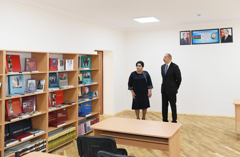 President Aliyev views newly reconstructed school in Mashtagha [PHOTO]