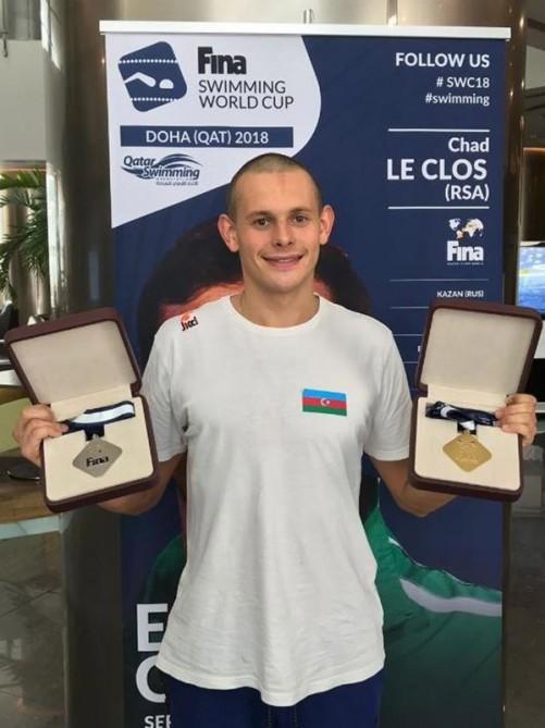 Azerbaijani swimmer won gold medal in FINA World Swimming Cup 2018
