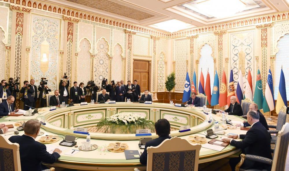 President Aliyev attends CIS Heads of State Council session in Dushanbe [PHOTO]