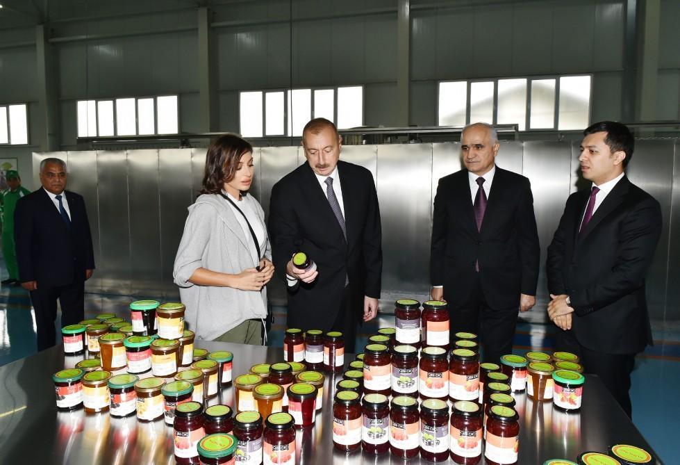 Azerbaijani president, First Lady attend inauguration of Gubaekoagrar agricultural plant [PHOTO]