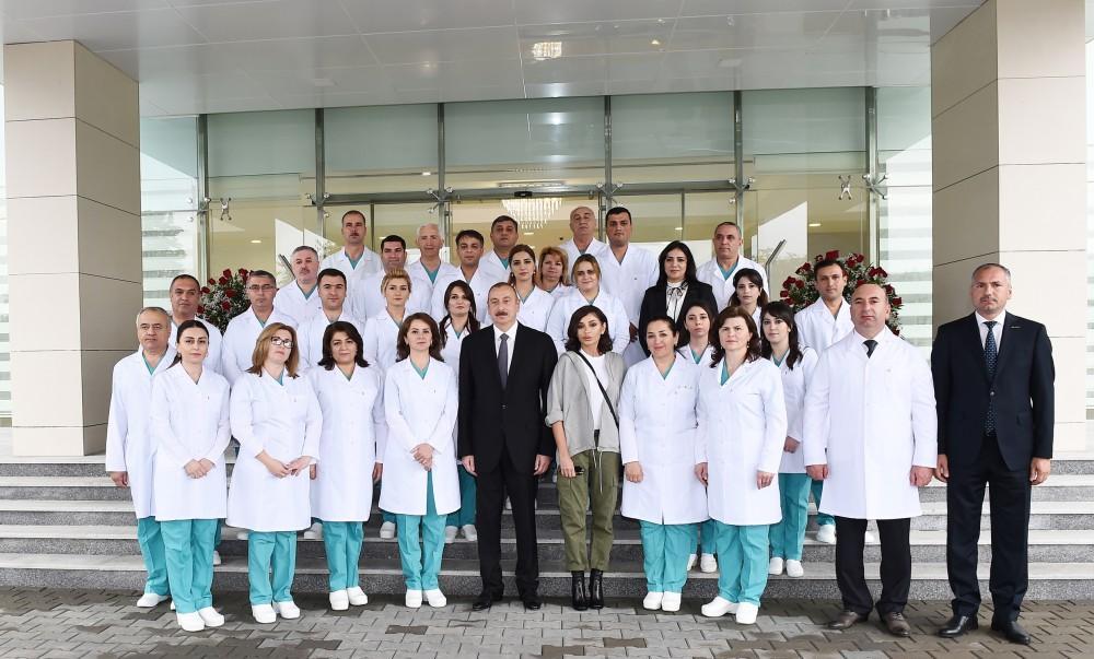 Azerbaijani president, First Lady inaugurate Guba central hospital [PHOTO]