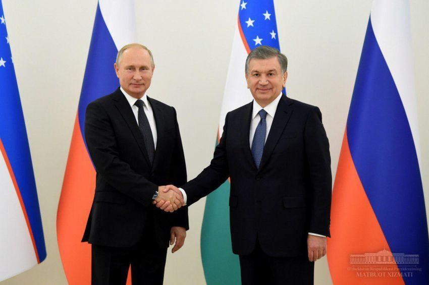 Mirziyoyev, Putin push button, launch nuke plant project