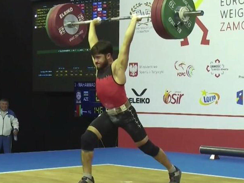 Azerbaijani weightlifter becomes European champion [PHOTO]