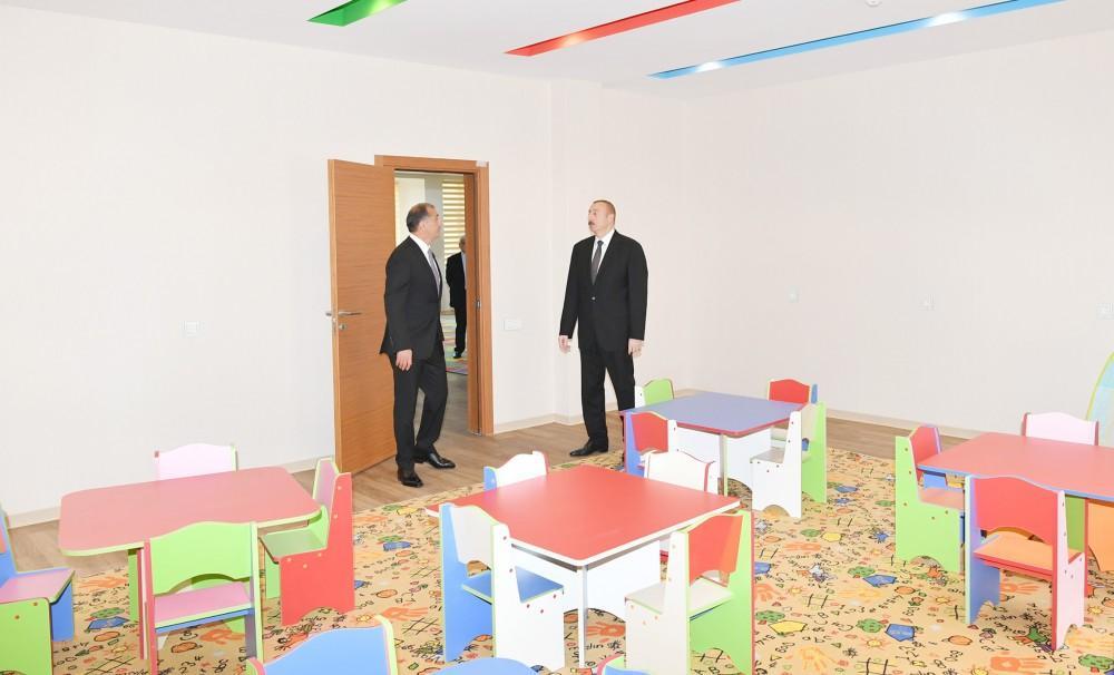 President Aliyev opens orphanage-kindergarten in Imishli