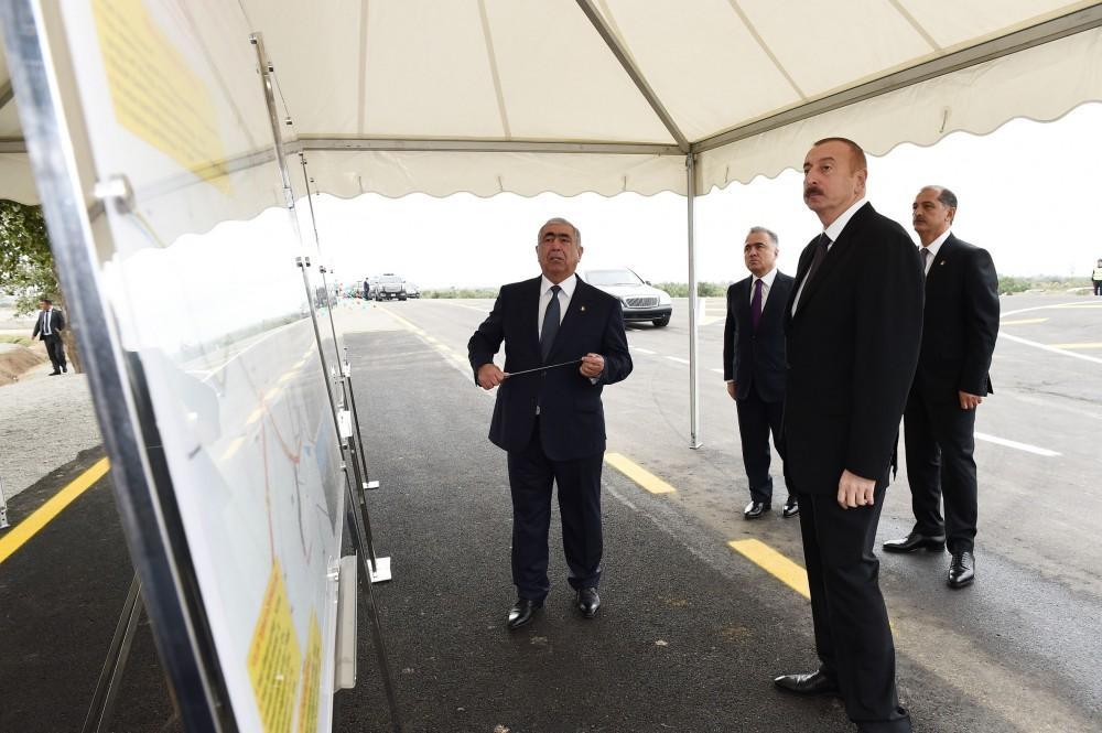 President Aliyev inaugurates Imishli-Otuziki-Garagashli highway [PHOTO]