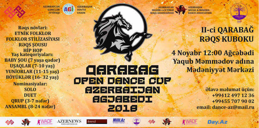 Karabakh Open Dance Cup to be held in Agjabedi