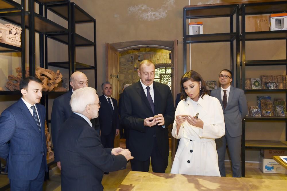 Azerbaijani president, First Lady attend opening of ABAD Center of Ceramics and Applied Arts in Shaki [PHOTO]