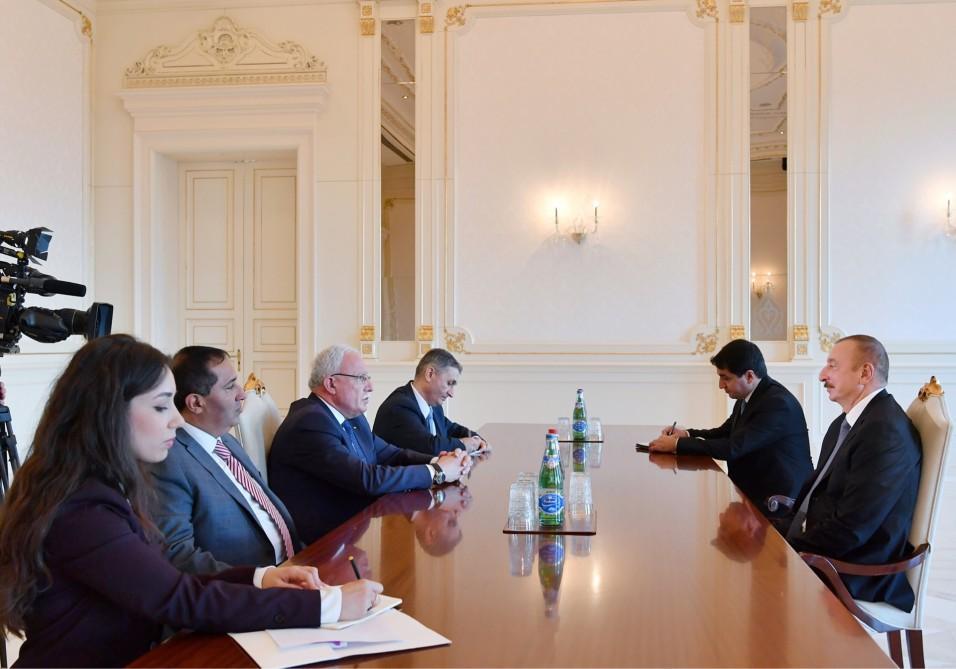 President Aliyev receives delegation led by Palestinian foreign minister [UPDATE]