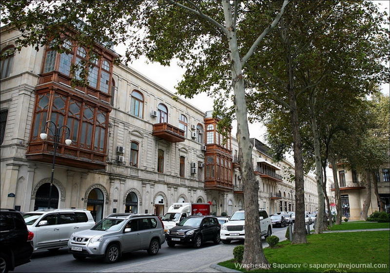 Soak up history, walking along Baku street