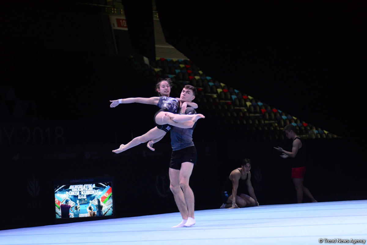 Podium training for FIG Acrobatic Gymnastics World Cup in photos [PHOTO]