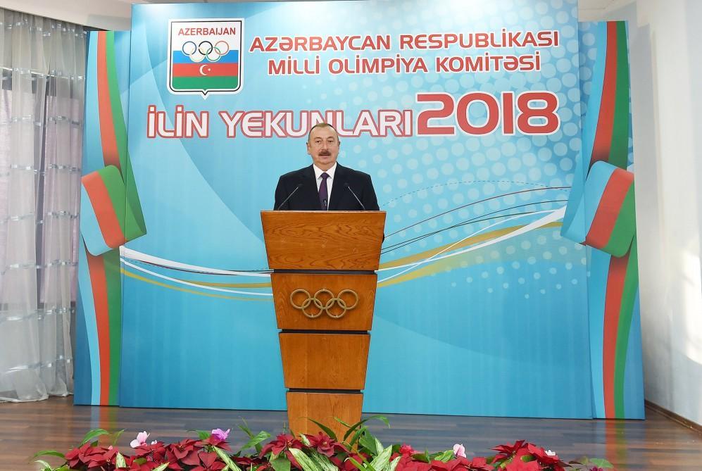 Azerbaijani president attends ceremony dedicated to 2018 sporting results [UPDATE]
