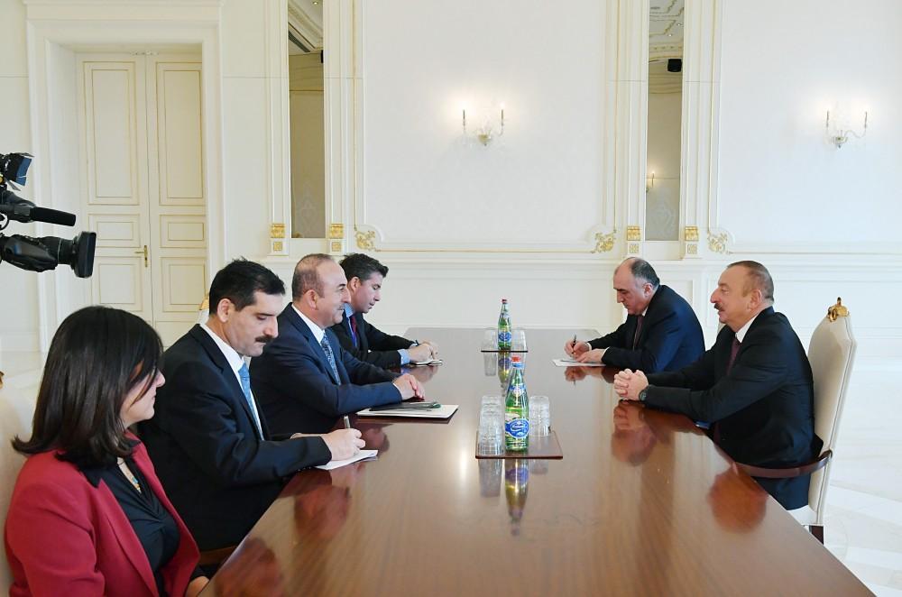 Azerbaijani president receives Turkish FM [UPDATE]