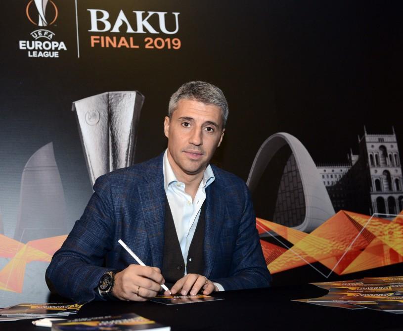 Argentina's Football Star at Europa League Museum in Baku