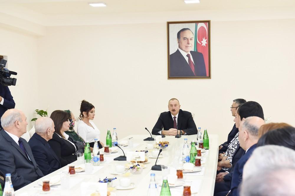 Azerbaijani president, First Lady attend opening of residential complex for IDPs [UPDATE]