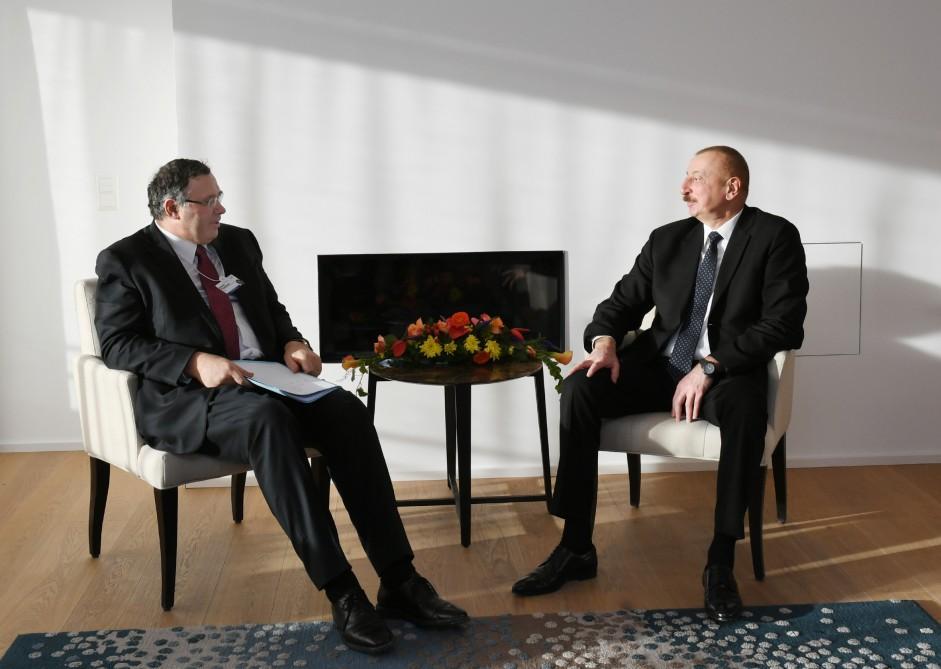 Azerbaijani president meets Total CEO [PHOTO]